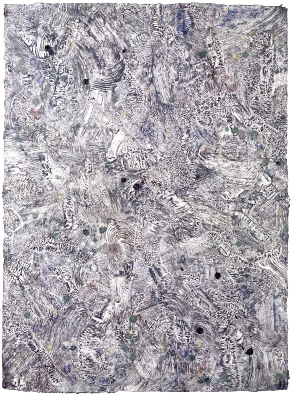 Bernhard Zimmer Palimpseste, 2014 136 x 98 cm Mischtechnik auf handgeschöpftem Papier