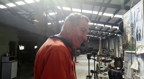 Paul Dibble at his Foundry