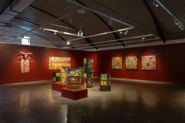 Disco Dreamtime Drums exhibition installation view. Photograph by Jessica Maurer.