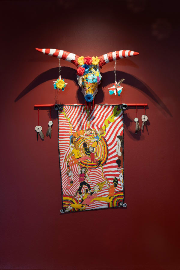 Disco Dreamtime Drums exhibition installation view. Photograph by Jessica Maurer.