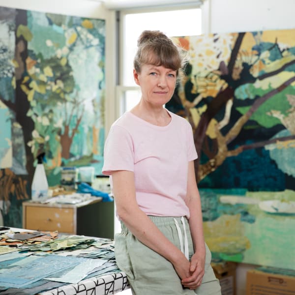 Nicola Moss in her studio photographed by Kate Holmes. Courtesy of Artist Profile Magazine