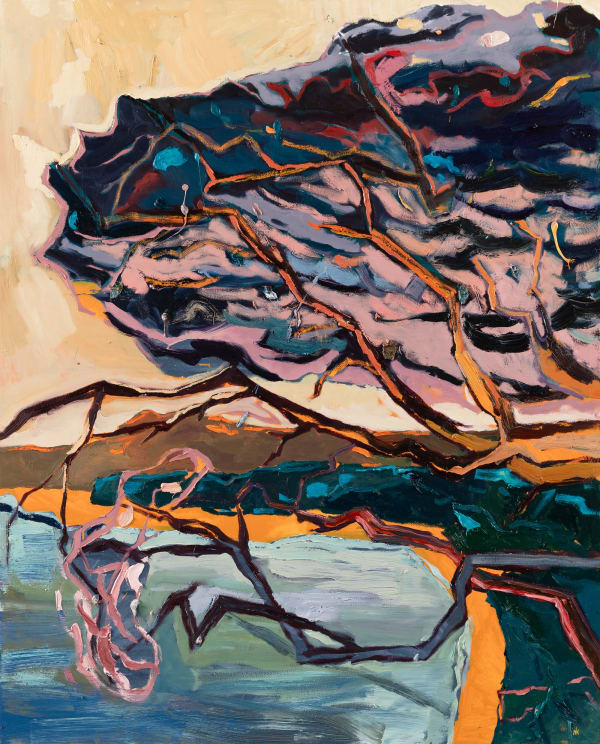Golden Hour, oil on polyester, 134.5 x 109.5 cm (framed)