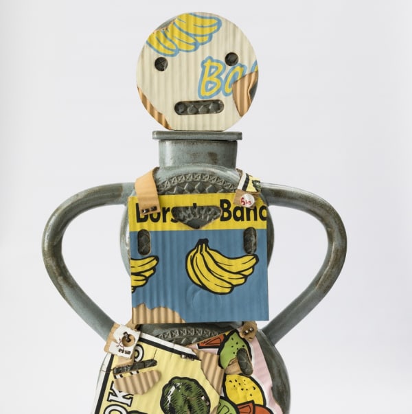 Scott Duncan 'Fruit Vessel,' 2018 Earthenware, underglaze, glaze, 53x 96 x 18 cm