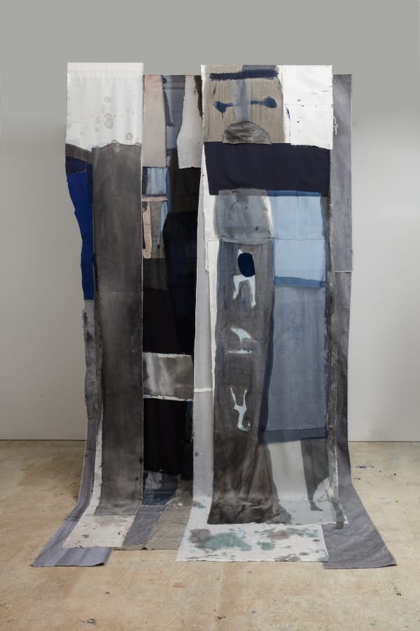 Kate Dorrough 'Recollections' (front), textile, sewing, hand stitching, fabric dye and fabric paints, 240 x 164 x 120 cm