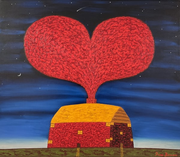 Dean Bowen ‘The House of Love (Crescent Moon)’, oil on Linen, 45 x 53 cm