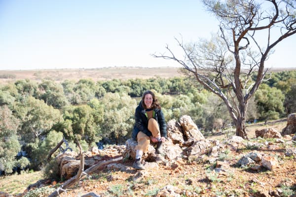 Nicole Kelly at Fowlers Gap. Photographed by Will Mansfield