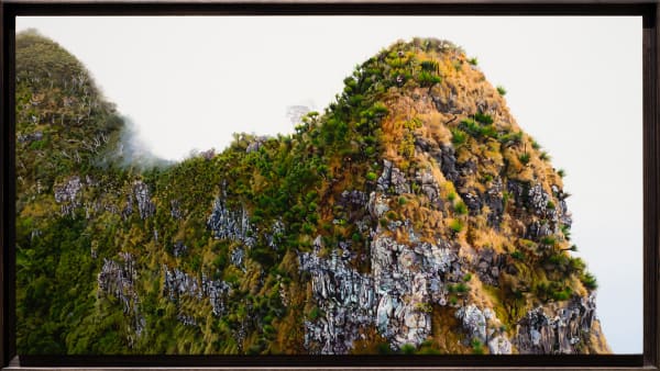 Precipice, oil on polyester canvas, 77 x 137 cm (framed)