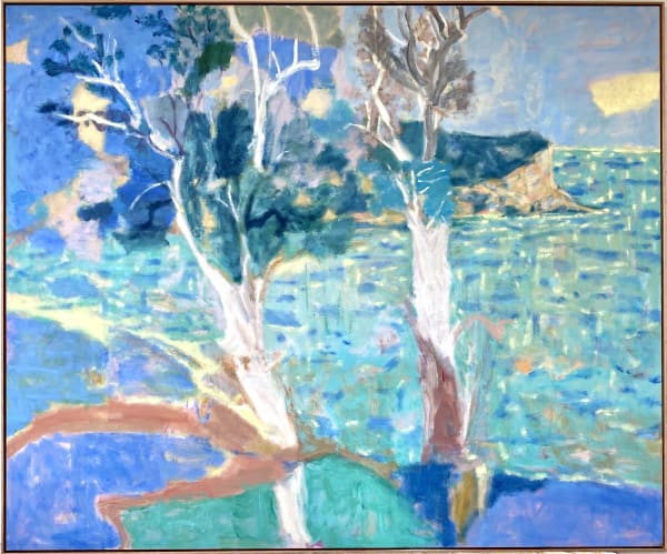 Jo Bertini Sea-bite Headland, oil on French polyester canvas, 170 x 205cm (framed)