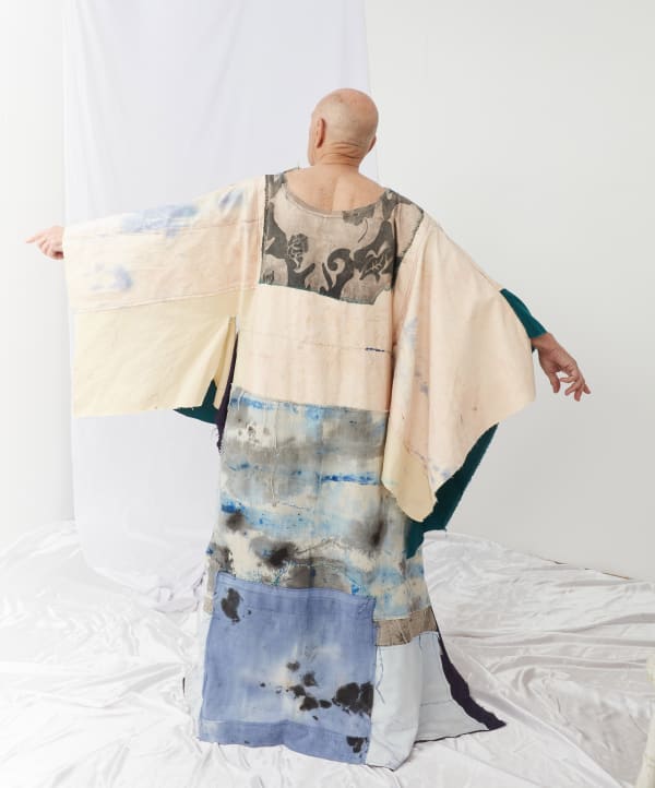 Kate Dorrough ‘River Costume' (back), textile, fabric paint, stitching, 174 x 156 x 40 cm