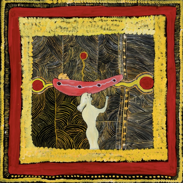 John Prince Siddon, Took Our Children Away, acrylic on canvas, 120 x 120 cm