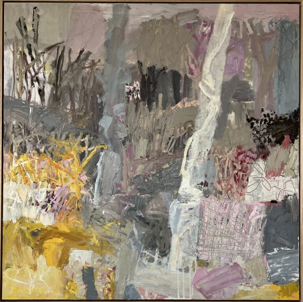Jo Davenport, Ghost, oil on board, 90cm x 90cm (framed)