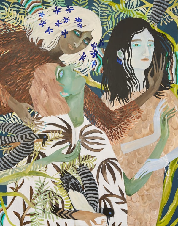 Leah Fraser The need was magnetic, acrylic on linen, 155 x 124.5 cm (framed)