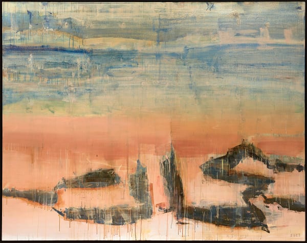 Kate Dorrough Awakening Knowledge, acrylic on linen, 170 x 216 cm (framed)