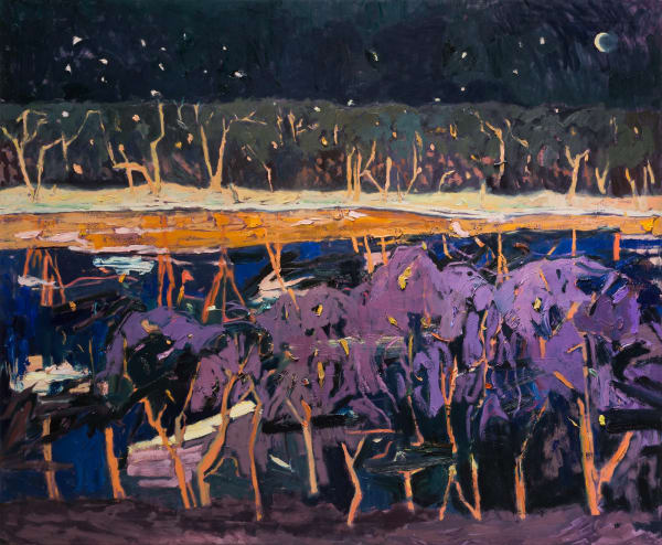 Night Entangled Trees, oil on polyester, 141 x 170 cm (framed)