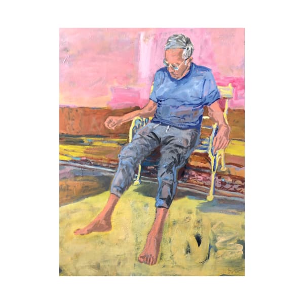 Jo Bertini Feeling light (on being blind -Dad), oil on French polyester canvas, 102x76cm