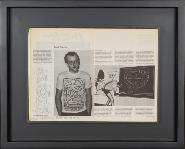 Keith Haring Montreux Falling Men original drawing 1983