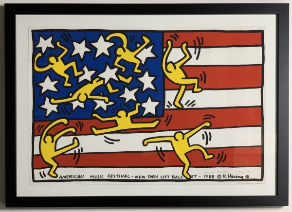 Keith Haring American Music Festival NY City Ballet signed silkscreen 1988