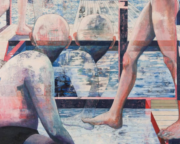 Marty Schnapf, 'Swimmers,' 2023 [detail] (Courtesy the artist and Diane Rosenstein Gallery
