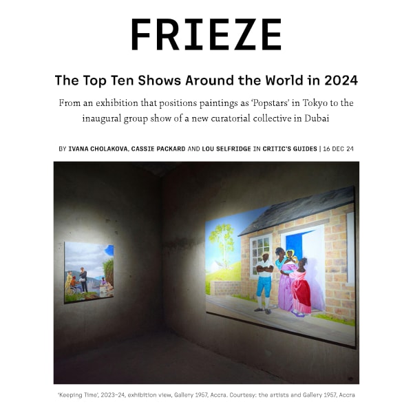 Kenwyn Crichlow in Frieze 'Top Ten Shows Around the World 2024'