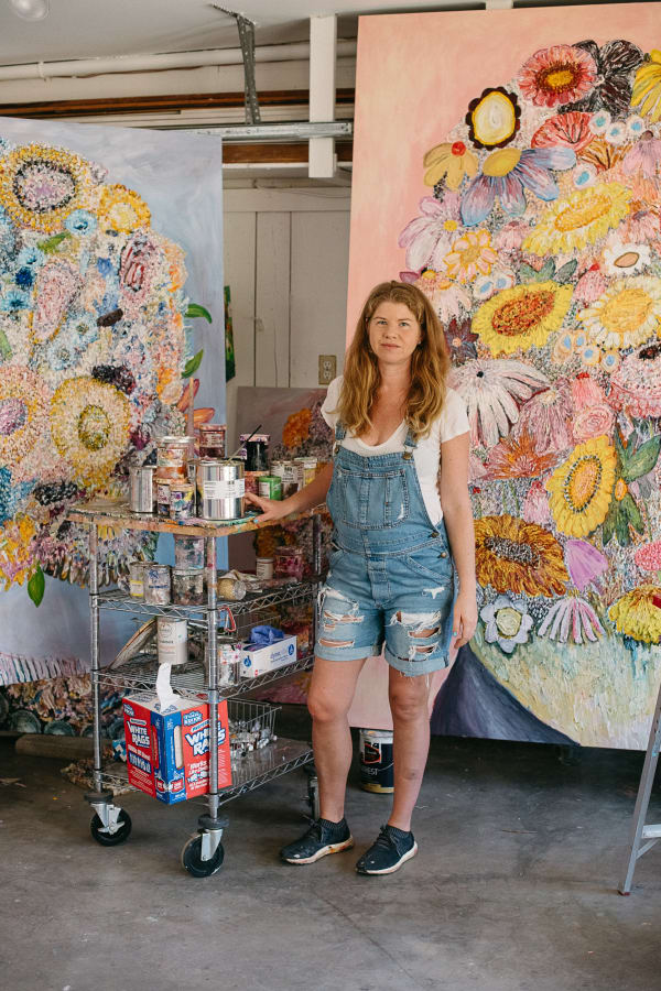 Vanessa Prager in her studio, photo by Cara Robbins