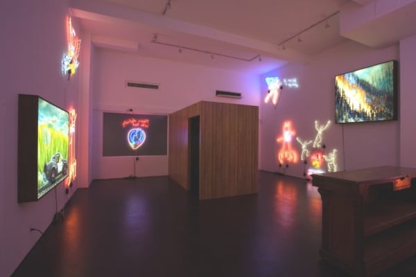Dan Attoe Loaded, Nailed, Short on Cash Installation View October 28 – December 16, 2006 Peres Projects, Los Angeles