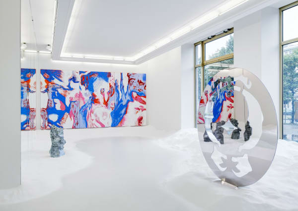 Donna Huanca OBSIDIAN MIRROR Installation View September 3 - October 1, 2021 Peres Projects, Berlin Photographed by: Matthias Kolb