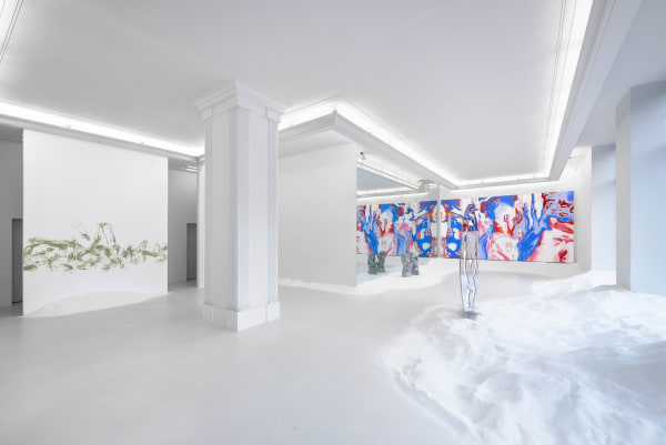 Donna Huanca OBSIDIAN MIRROR Installation View September 3 - October 1, 2021 Peres Projects, Berlin Photographed by: Matthias Kolb