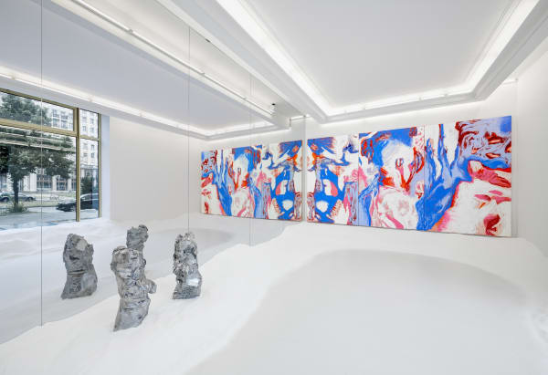 Donna Huanca OBSIDIAN MIRROR Installation View September 3 - October 1, 2021 Peres Projects, Berlin Photographed by: Matthias Kolb