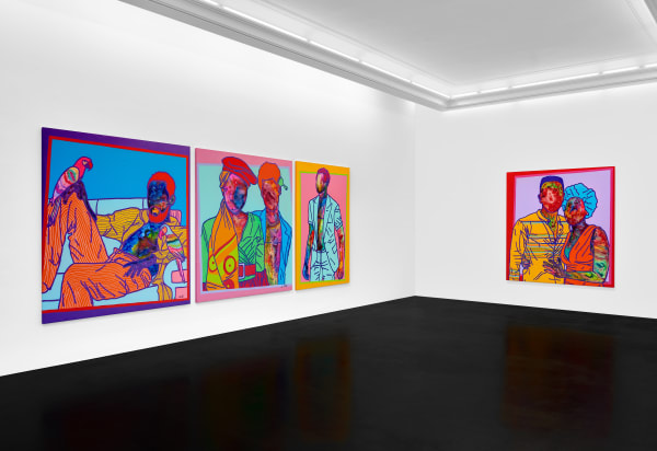 Ajarb Bernard Ategwa Studio Ekwe's Installation View 23 October – 20 November, 2020 Peres Projects, Berlin Photographed by: Matthias Kolb