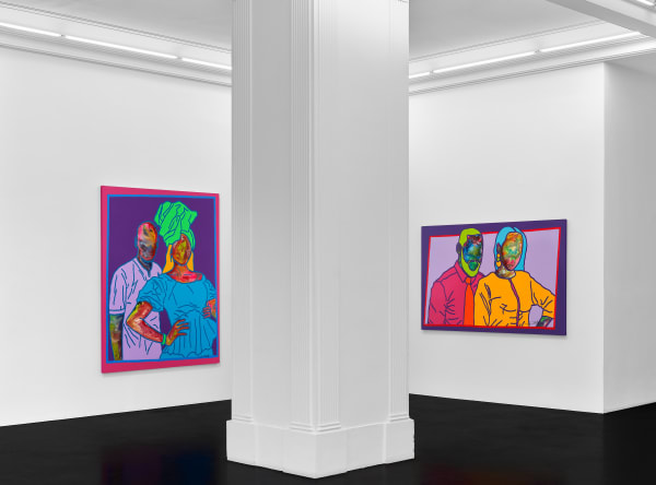 Ajarb Bernard Ategwa Studio Ekwe's Installation View 23 October – 20 November, 2020 Peres Projects, Berlin Photographed by: Matthias Kolb