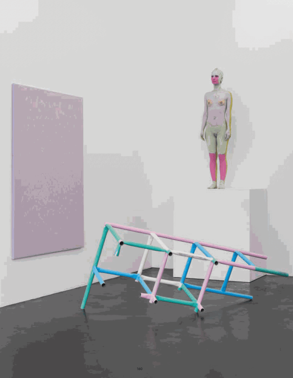 Installation and performance view of Donna Huanca's exhibition "MUSCLE MEMORY" at Peres Projects, Berlin (2015)