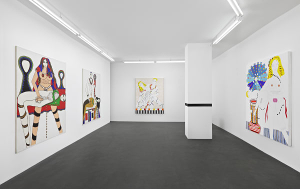 Installation view of Dorothy Iannone’s exhibition “Sunny Days and Sweetness” at Peres Projects, Berlin (2012)