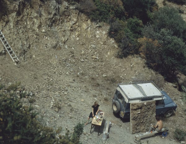 Joan Hills and Mark Boyle, Sardinia (World Series site), 1978.