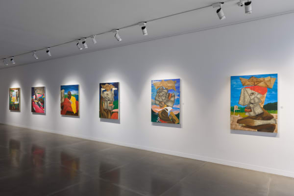 Installation view of the exhibition In The Beginning And So It Goes by Ayanfe Olarinde