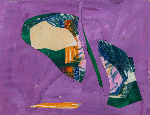 Mary Abbott (1921-2019) Untitled Oil collage on paper 17⅝ x 22⅝ inches 44.8 x 57.5 cm