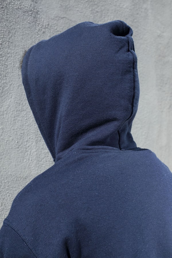 John Edmonds Untitled (Hood 1), 2016 Archival pigment print mounted on Sintra 50x33 inches edition 1 of 3