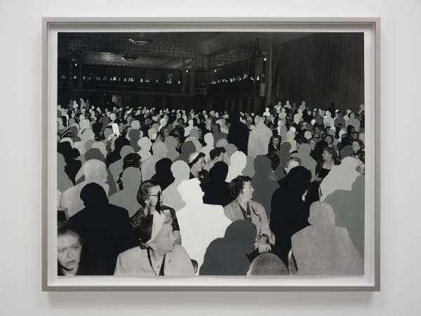 Lindsey White Credits and Cop-Outs, 2021 silver gelatin print, gouche paint 30 x 24 inches unique