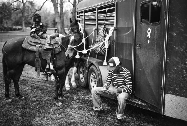 Charles Lee The calm before the rodeo II Gelatin silver print 16 x 20 inches (40.64 x 50.8 cm) framed