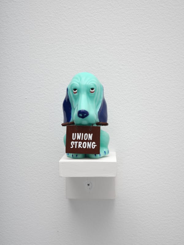 Naysayers (Union Strong), 2024 Resin, enamel paint, wood 4 x 2 1/2 x 2 1/2 inches
