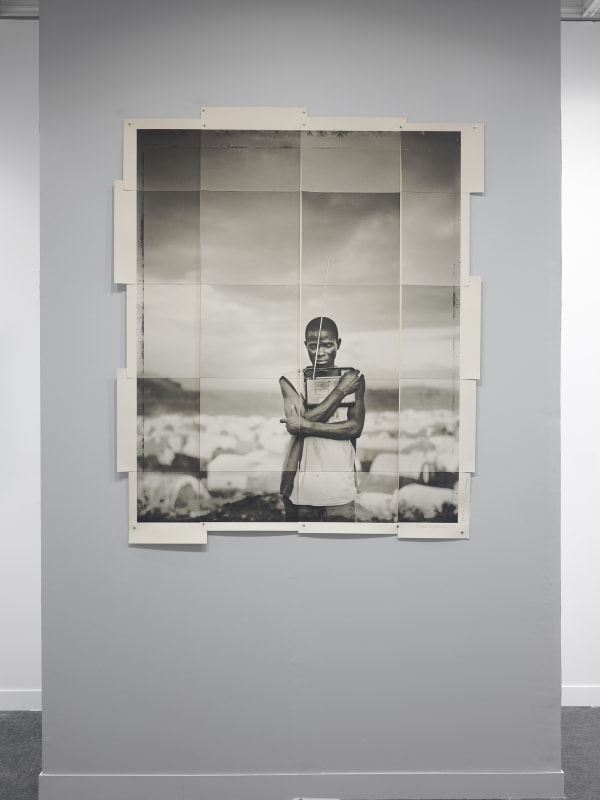 Jim Goldberg Prized Possession, Democratic Republic of Congo, from “Open See”, 2008/2021 70 x 60 inches Newsprint mural Edition of 3 + 2 AP