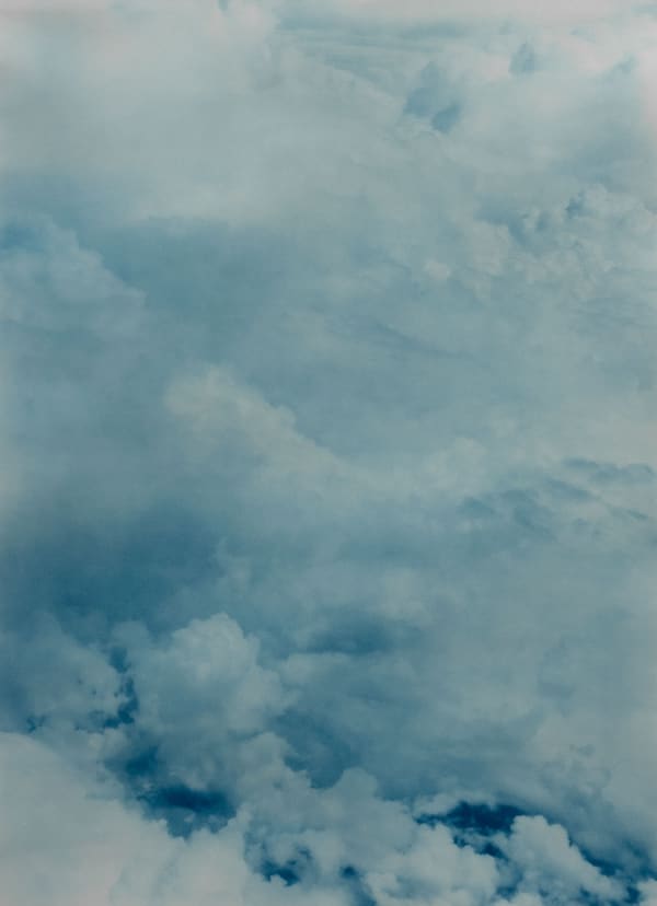 Sean McFarland Untitled (4.5 billion years a lifetime, clouds #2),​ 2019 cyanotype 29 x 40 inches edition 1/3 + 2AP