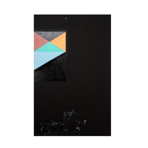 Raymond Saunders As In Quiet Places 1986 Mixed media on canvas 79 x 50"