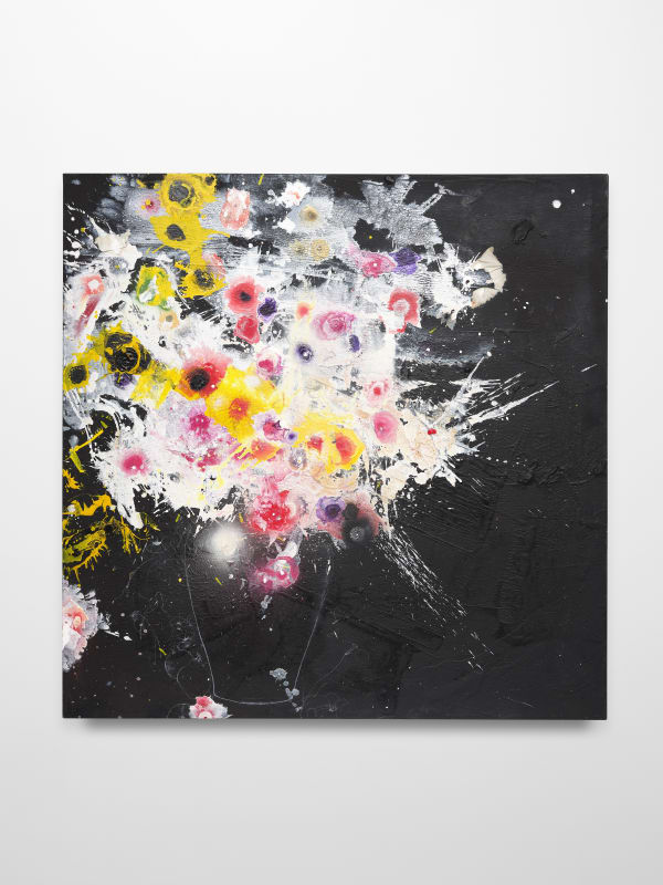 Raymond Saunders, Untitled, 2010-2014, mixed media on canvas, 48" x 48" [HxW]