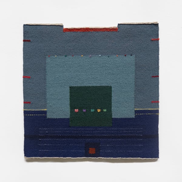 Jana Vander Lee Truthfully, 2020 Love, Truth, Wisdom Series 8/5 linen warp wool, rayon, acrylic, Lurex, cotton, linen 17 1/8 x 17 5/8 in (43.5 x 44.8 cm) View work and Inquire