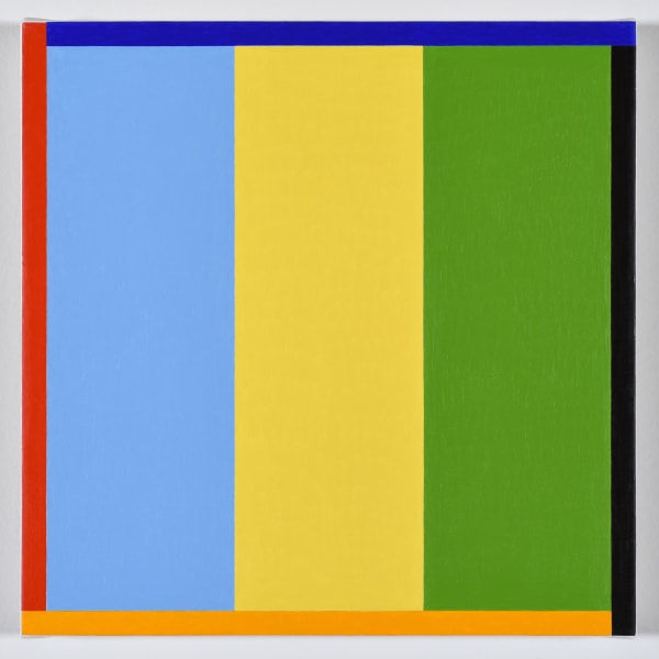 Cary Smith, Stripes #3 (with 4 color border), 2019