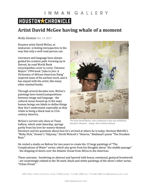 Artist David McGee having whale of a moment