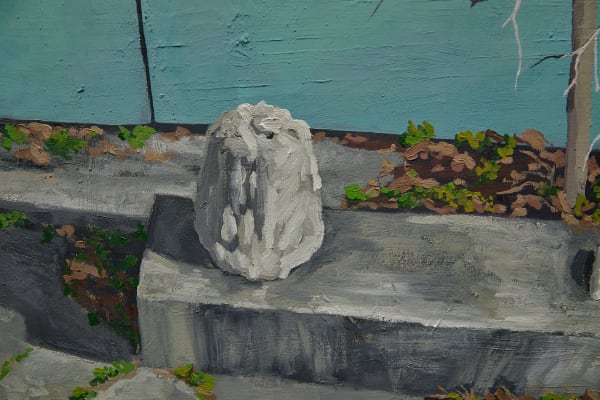 Charis Ammon, Shush, 2022, oil on canvas, 48" x 60" x 1.5"