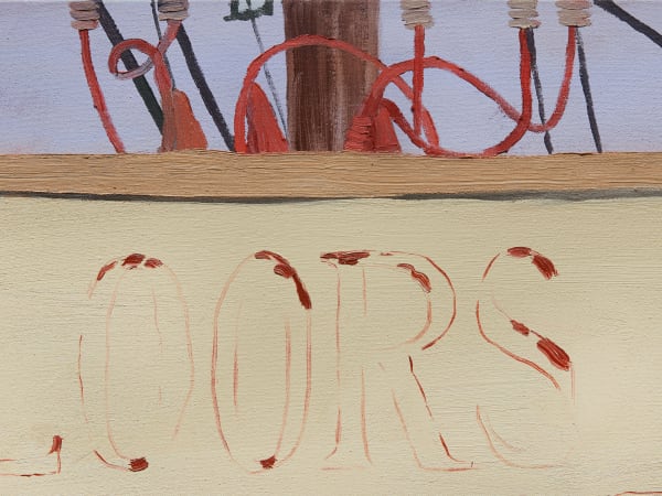 Charis Ammon, Erasure, 2022, oil on canvas, 48" x 60" x 1.5"