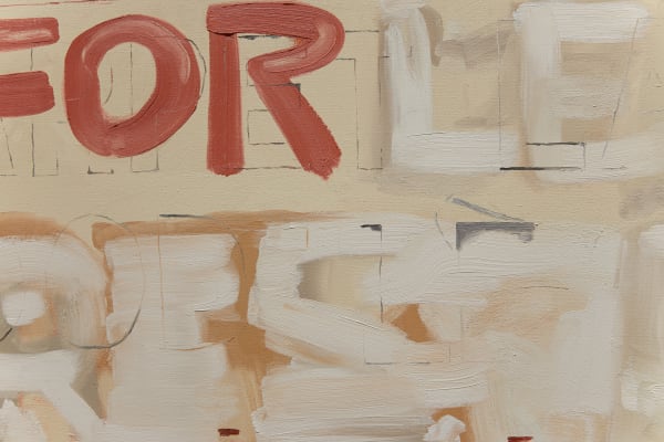 Charis Ammon, Erasure, 2022, oil on canvas, 48" x 60" x 1.5"
