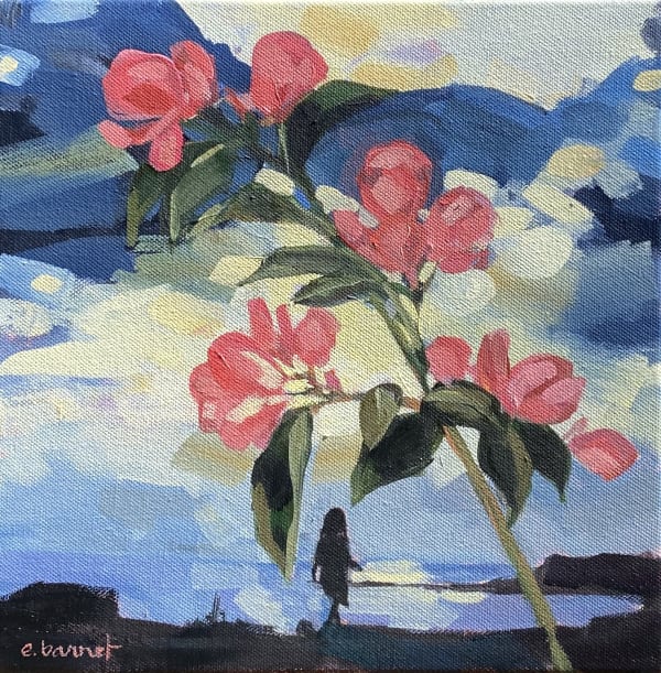 Summer Calm And Quince Oil On Canvas 10X10 2020
